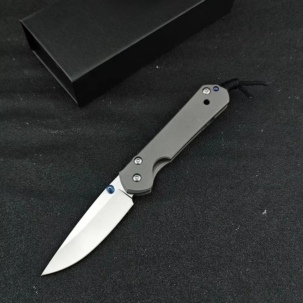القتالية التكتيكية D2 شفرة للطي سكين جيب سبائك التيتانيوم مقبض التخييم بقاء سكاكين الجيب EDC أدوات متعددة الأغراض #1