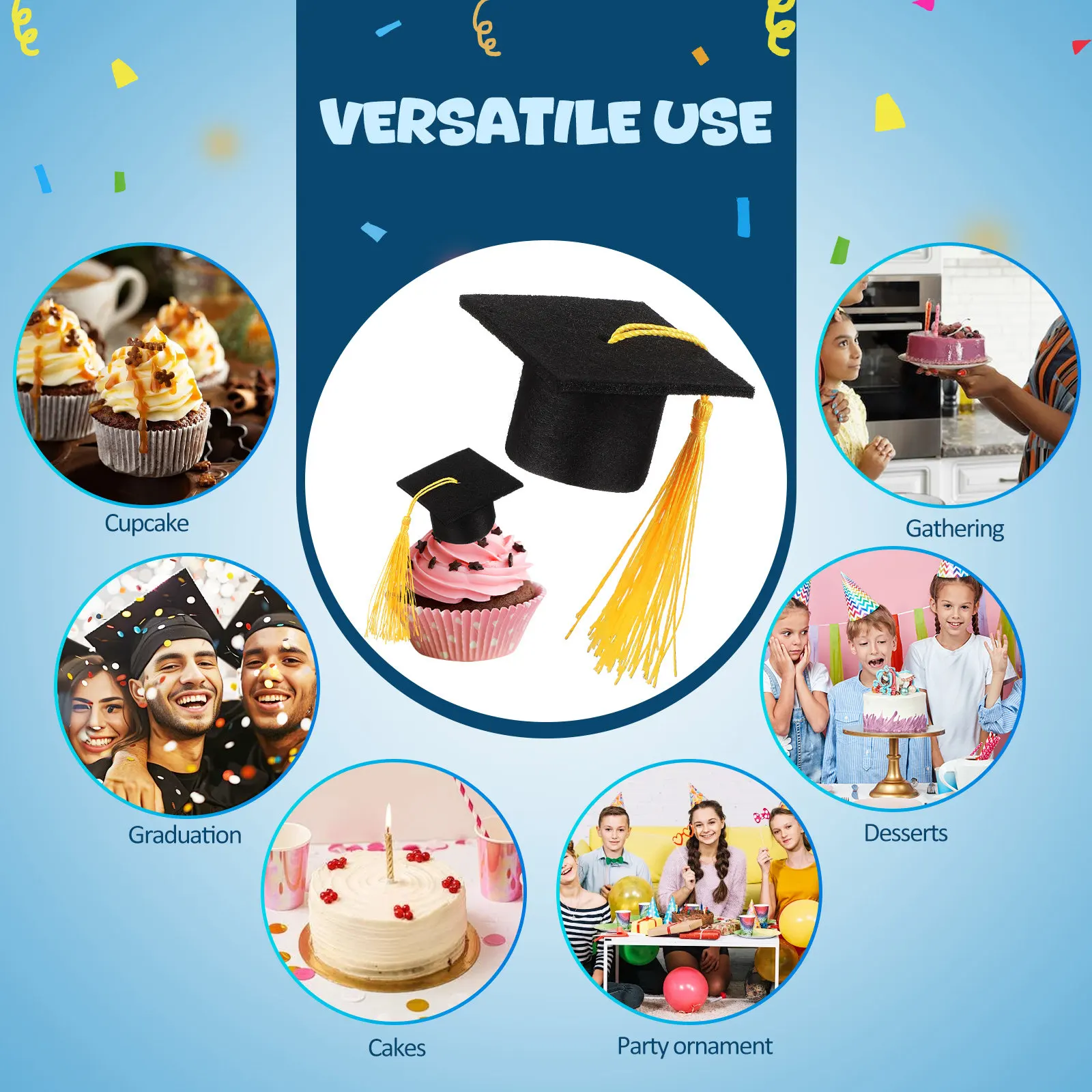 10Pcs Graduation Caps Decorati - Photography Of The Day ulasan dan harga