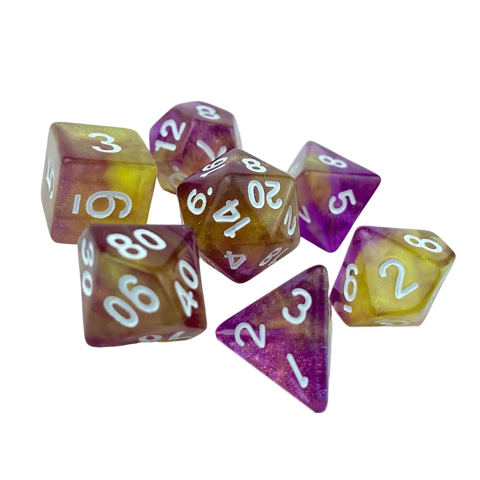 

7x Polyhedral Dices Assorted Fantasy for Table Games Roll Playing Games