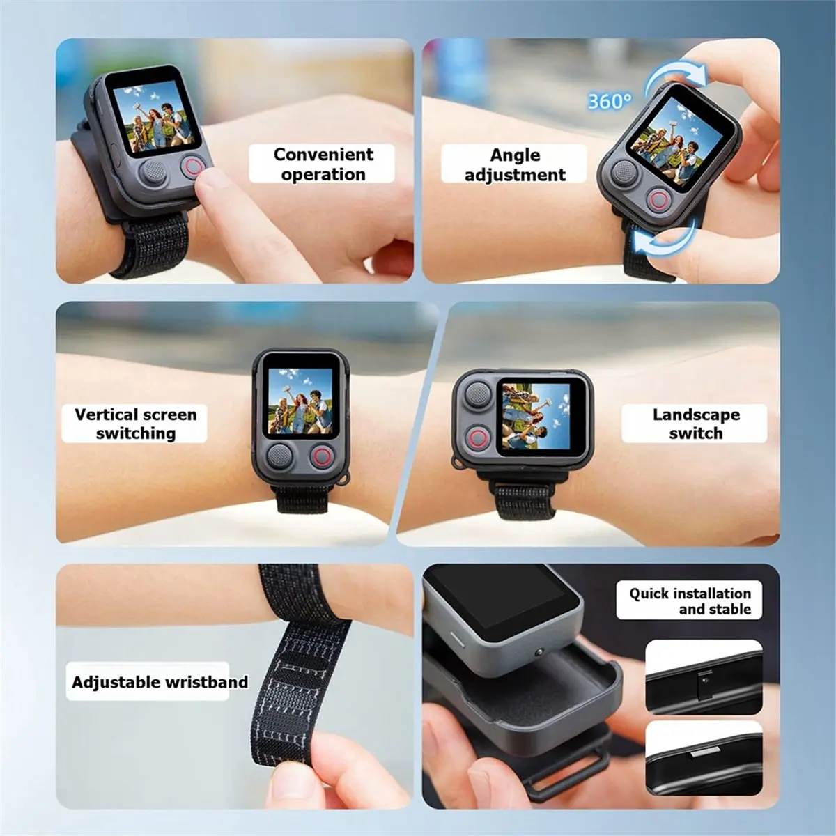 For FrameTap Viewfinder Wrist Strap Mount for Pocket 4 Pro Adjustable Wristband POV Vlog Kit Accessory
