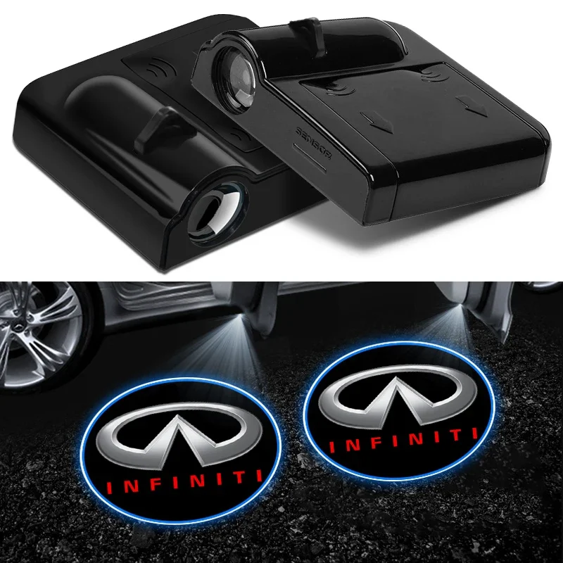 

Car Door LED HD Welcome Courtesy Shadow Projector Lamp Logo Light For Infiniti Q50 Q70 QX70 FX35 Q30 G37 QX60 G35 Q60 QX50 QX80