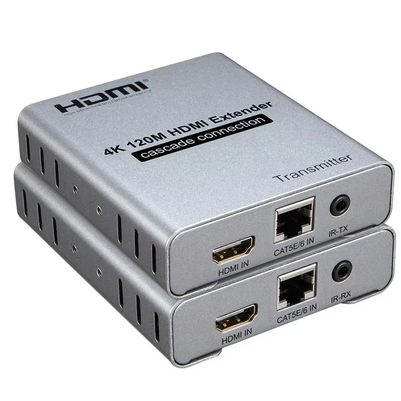 4K 30Hz HDMI Extender over Single Cat5e/6 Network Cable HDMI Rj45 Extender Support Cascade Connection with Loop-out for PC NVR