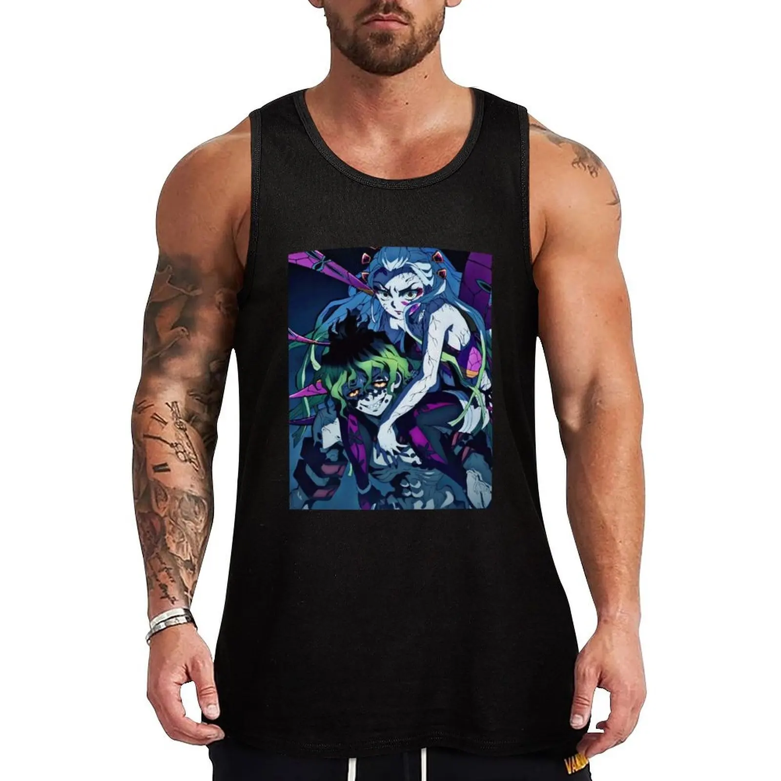 

Copy of Gyutaro and daki Tank Top men gym vests for men cool things Muscle fit