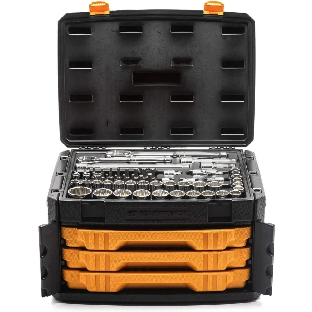 

A для 243 шт. 12-strong Набор инструментов для механики в коробке для хранения с 3 ящиками — 80972