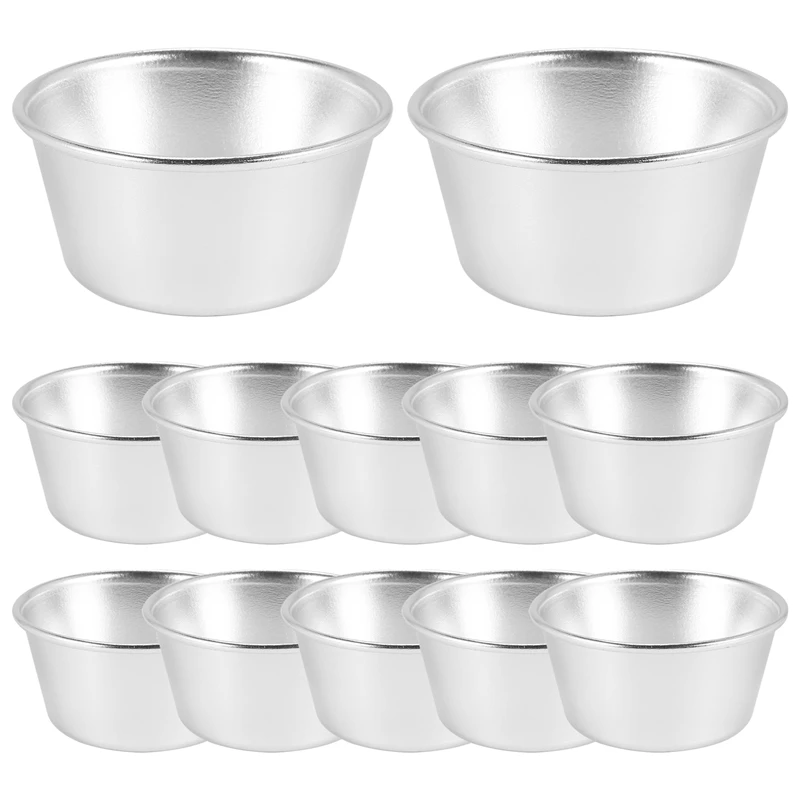 12 Pieces Individual Molds Pudding Molds Cups Mini Chocolate Molten Pans Non-Stick Cupcake Cake Cookie Pudding Mold