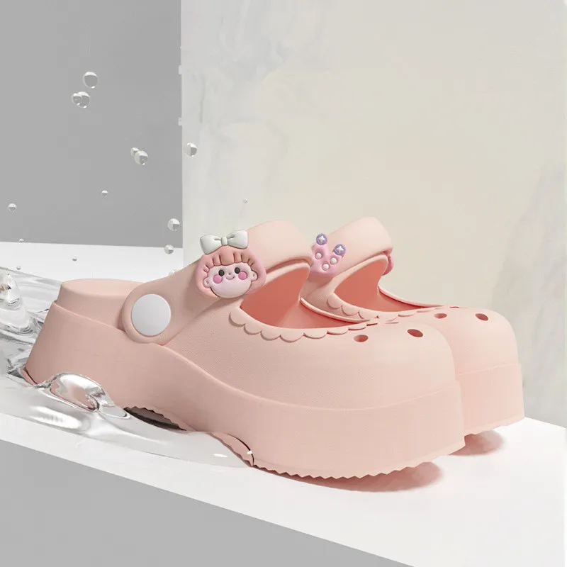 Summer Slippers For Women Garden Shoes Households Simple Parent-child Outdoor Girl Lolita Sandals Non-skid Children EVA Sandals