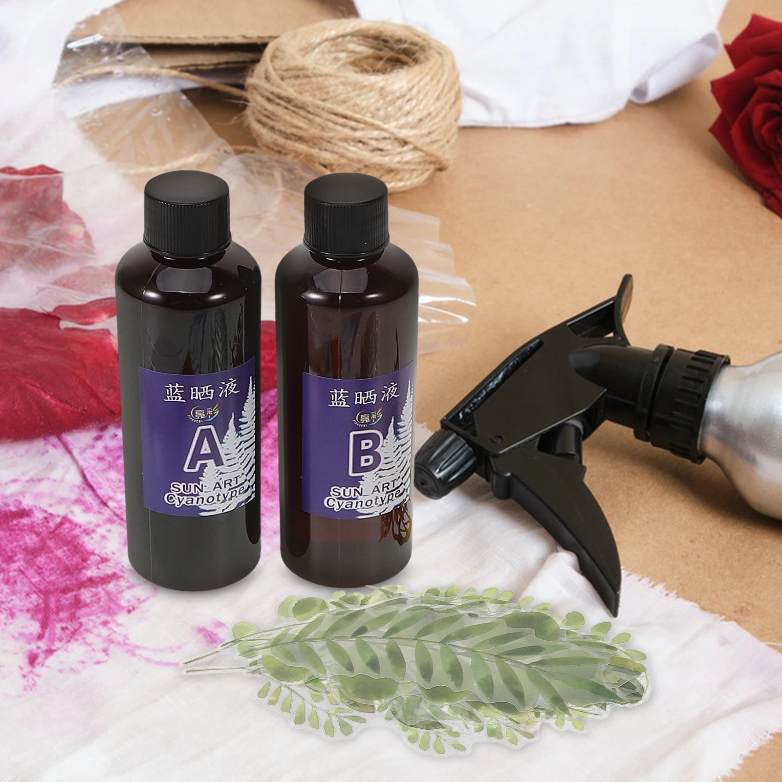 

1 set 1 Set Cyanotype Diy Kit Blue Photographic Printing Material For Photography Enthusiasts Liquid Pigments Watercolor Paper