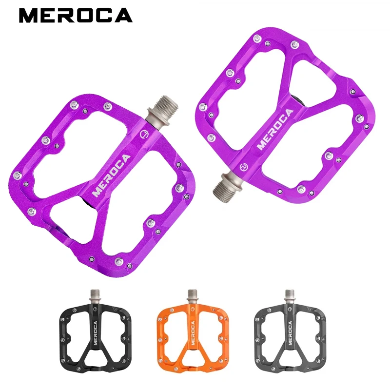 

Велосипедная большая педаль MEROCA с ЧПУ, высокопрочная педаль с подшипником из алюминиевого сплава, противоскользящая педаль для горного велосипеда, детали для велосипеда с протектором