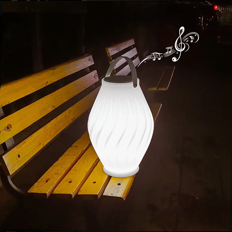 Wireless portable bluetooth speaker LED16 color luminous night light speaker rotational molding