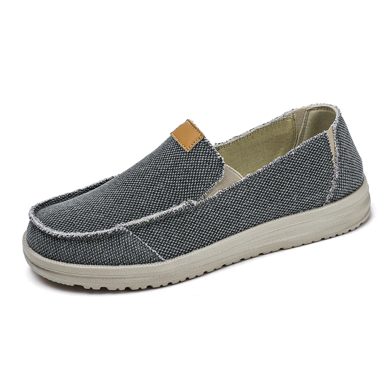 Summer Men Canvas Shoes Without Laces Lightweight Slip On Canvas Casual Shoes Size 39-45 46 47 Dropshipping