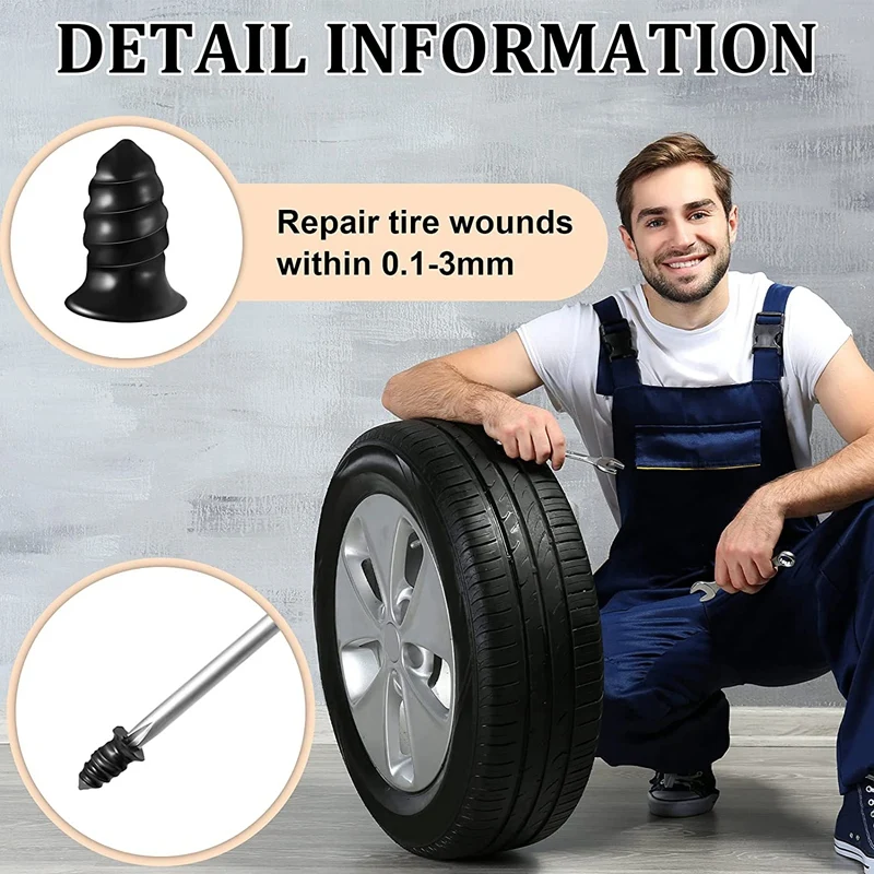 100 Pieces Of Auto And Motorcycle Vacuum Tire Nail Self-Service Tire Repair Nail Quick Tool