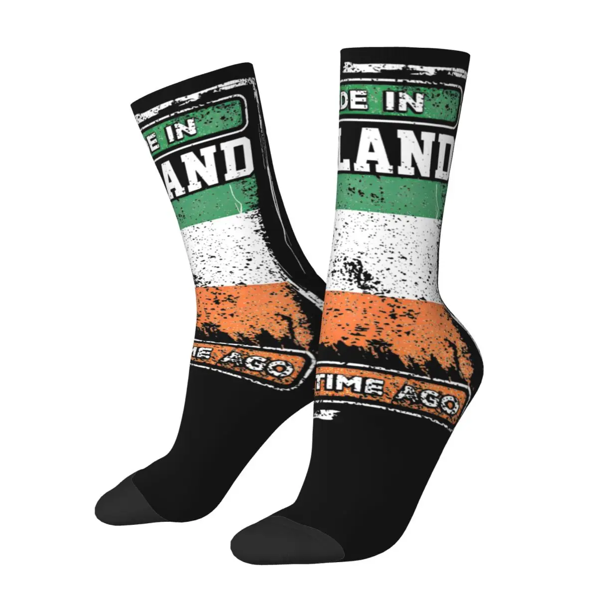 Ireland Irish Flag Socks Autumn Stockings Gothic Men's High Quality Socks Graphic Climbing Anti-Slip Socks