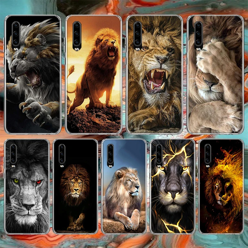 Lion Alpha Male Cub Soft Phone Case For Huawei P30 P40 P20 P50 P10 Lite Mate 40 30 20 10 Pro Pattern Customized Cover Fundas