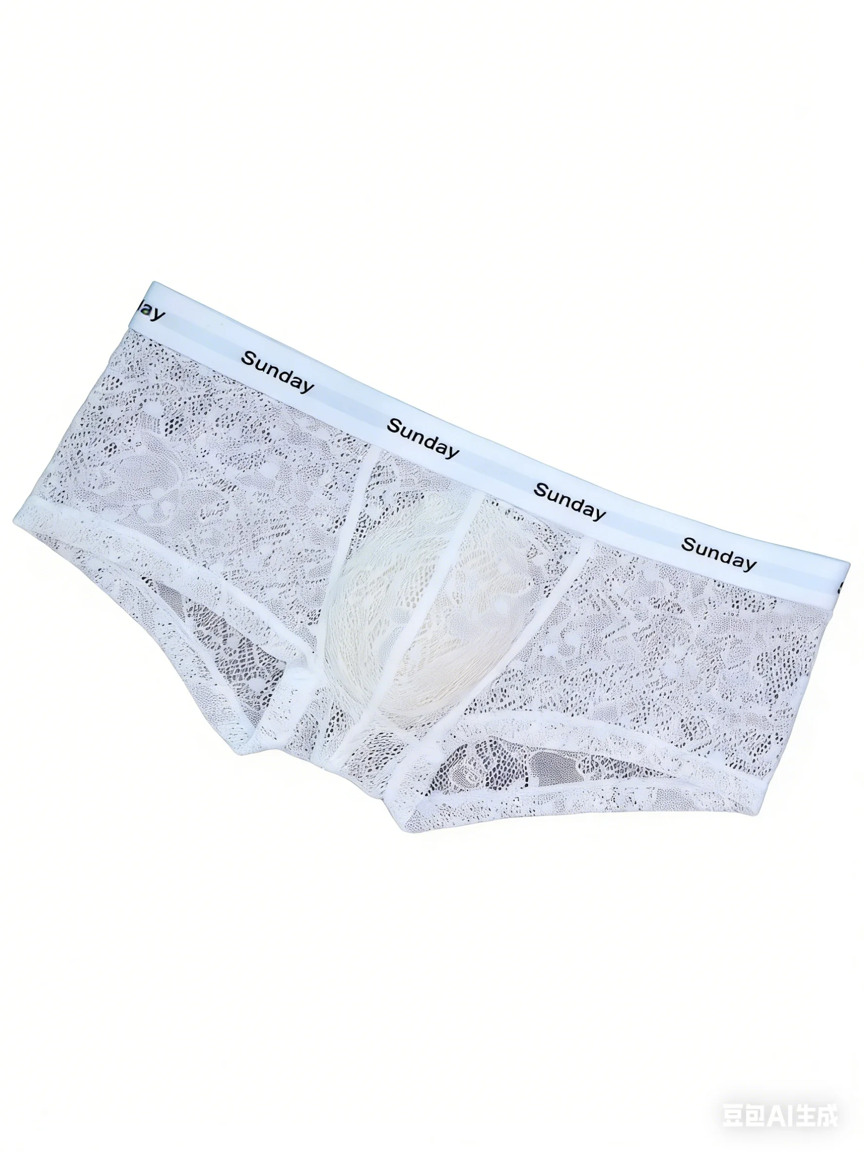 Jacquard Lace Sheer Boxy Underwear for Men Sexy U Convex Pouch Boxer Briefs Semi-transparent Thin Sissy Erotic Low Waist Trunks