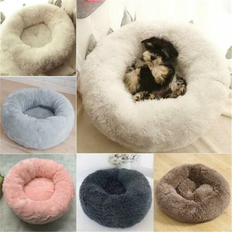 Super Soft Dog Bed Plush Cat Mat Dog Beds For Large Dogs Bed Labradors House Round Cushion Pet Product Accessories