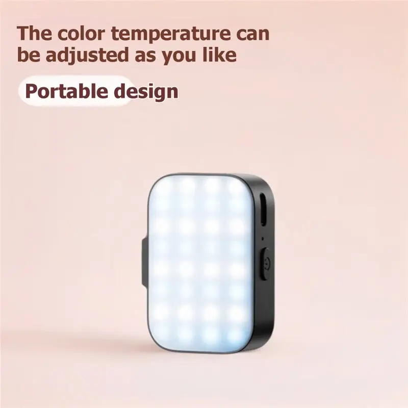 B92B Magnetic Fill Light for DJI Pocket 3 Action Camera 3 Color Temperatures Stepless Dimming