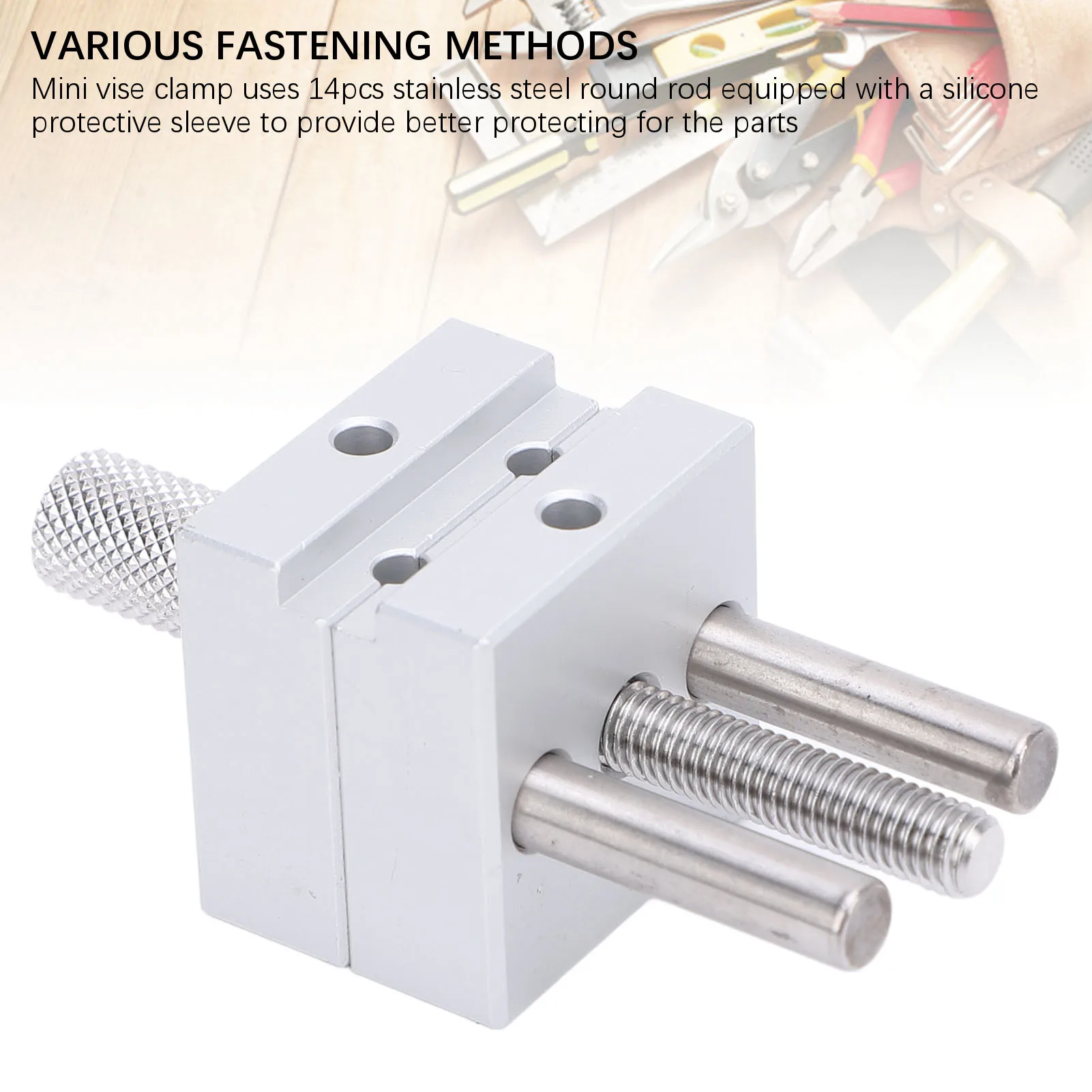 Mini Vise Clamp High Accuracy Adjustable 30mm Maximum Clamping Dia Metal Handy for Jewelry Making Craft Electronics