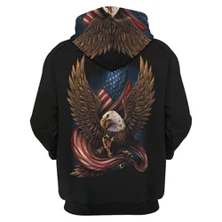 America Eagle Graphic Hoodie Men Clothing 3D Hawk Emblem Printed New in Hoodies Women Harajuku Fashion y2k Pullover Hooded Hoody