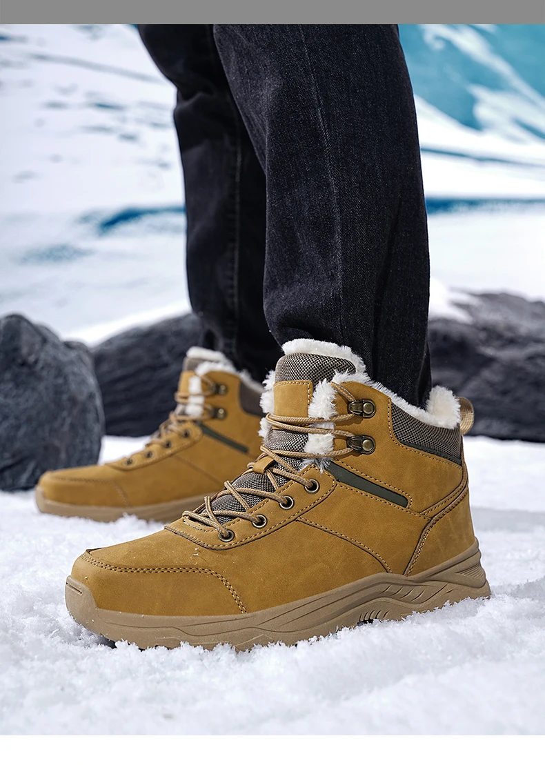 men boots 2025 New Winter Slippers Warm Men Shoes Waterproof Non-Slip Plush Sneakers Male tenis shoes Boots Men Sneakers Winter