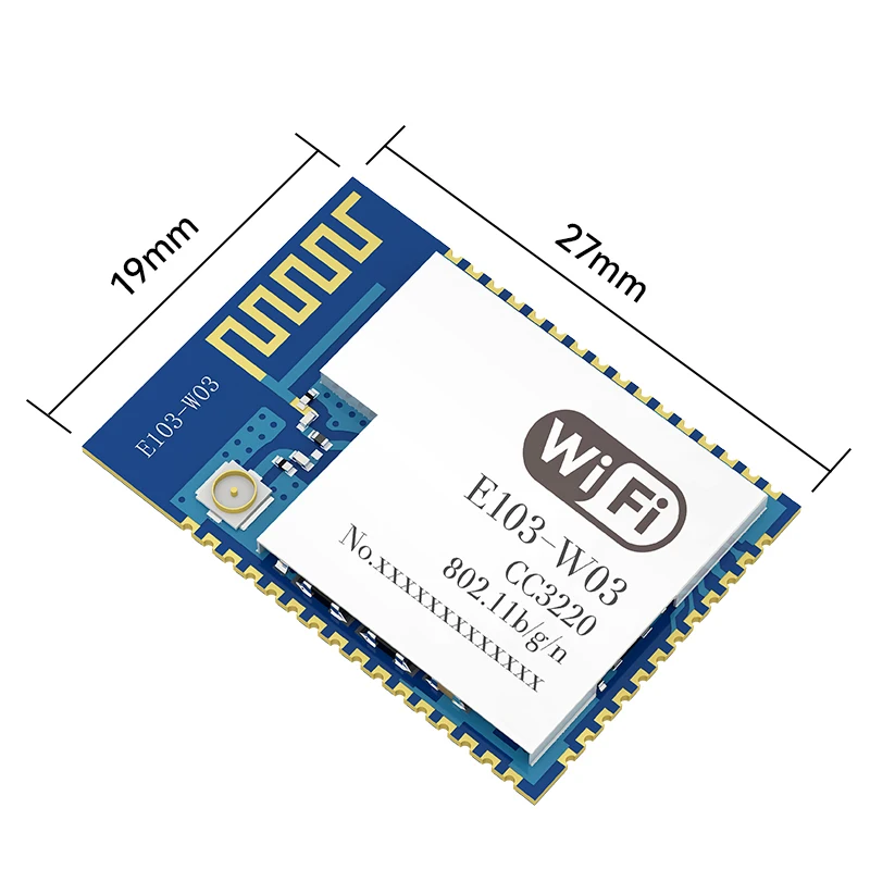 Wifi Module CC3220R 2.4GHz 18dBm SMD  E103-W03  AT Command MQTT Modbus TCP UDP Websocket Connect TSL/SSL 4 Way STA