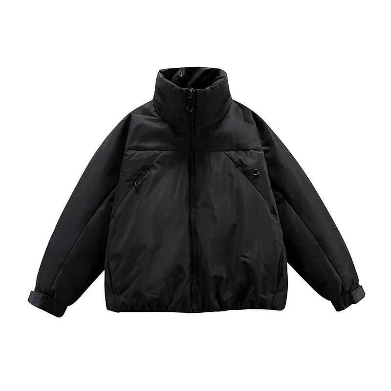 

Men's down Jaet Stand Collar Loose Fit Casual Sle Windproof Warmth 2025 Winter New Arrival Polyester Fiber Zipper Closure