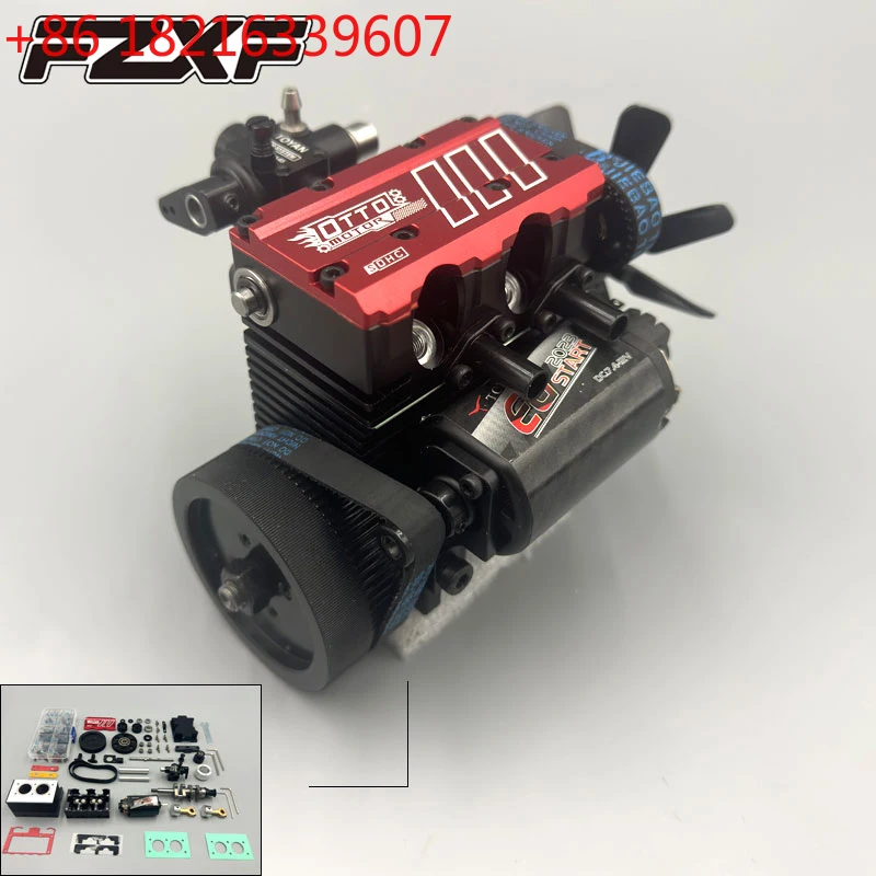 TAO  FS L200AC 2 Cylinder Nitro Engine Model 7CC 4 Stroke Air Cooled Engine Model Kit - OTTO MOTOR Version