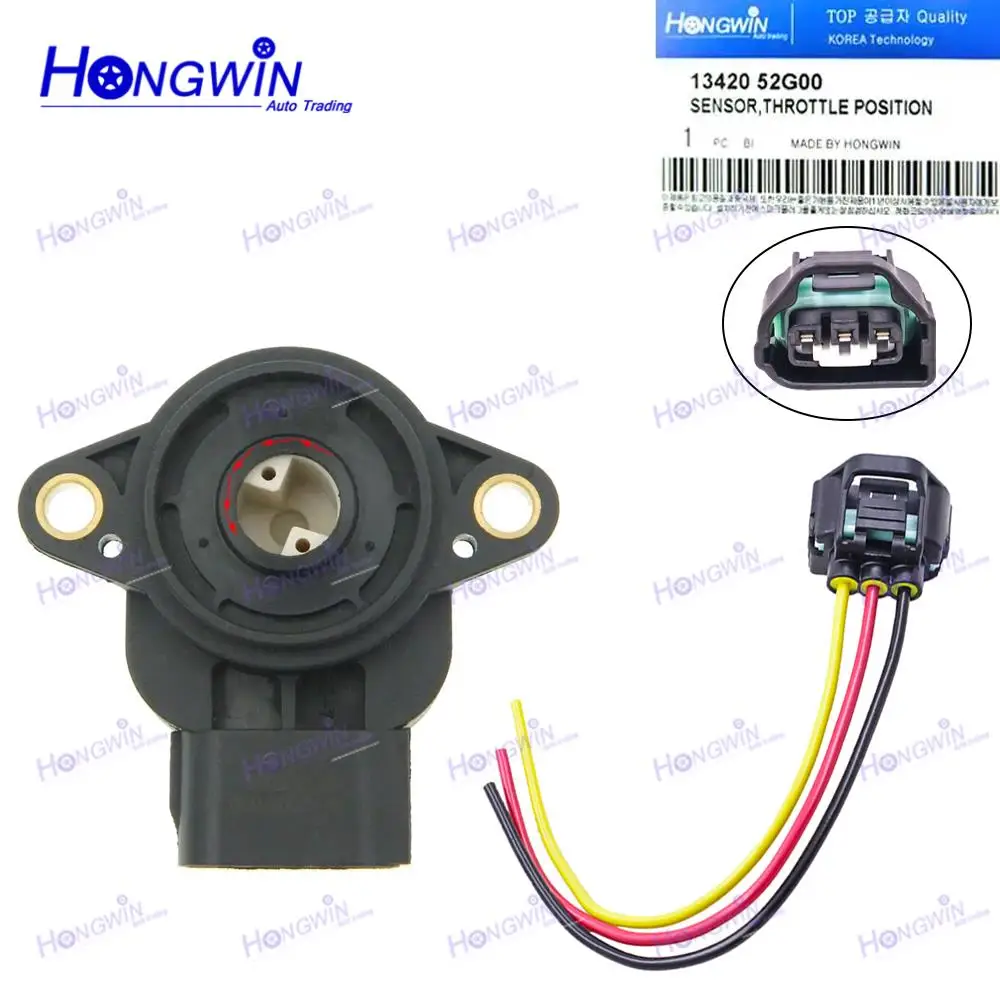 

13420-52G00 198500-1131 TPS Throttle Position Sensor & Wire Fits SSuzuki Aerio Esteem Swift Metro 1342052G00
