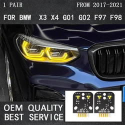 Yellow Angel Eyes For 18-21 BMW X3 X3M F97 G01 X4 X4M G02 DRL 63117466107 63117466108 Daytime Running Light LED Chips Module
