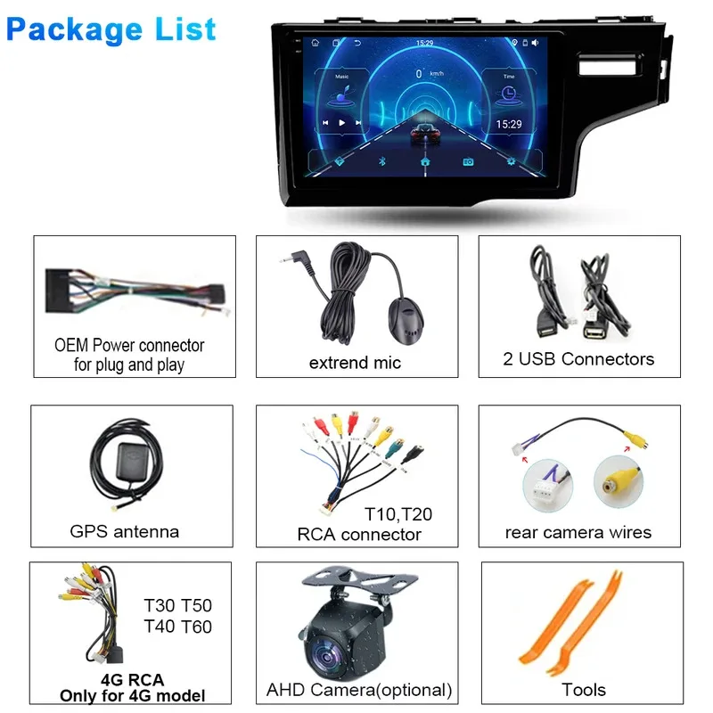 Head Unit Multimedia Player For Honda Jazz 3 2015 - 2020 Fit 3 GP GK 2013 - 2020 Android 15 Car Radio GPS Navigation Video Wifi view 6