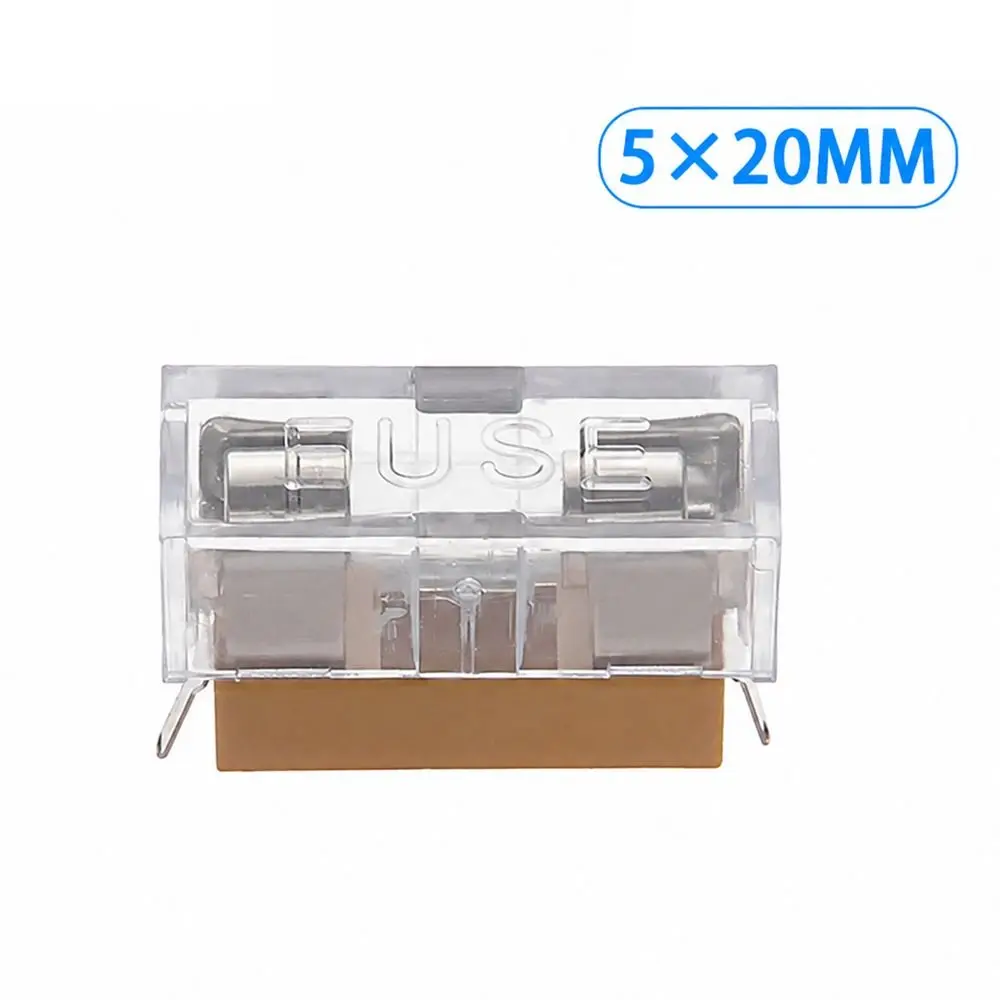 10Pcs/Set 5x20mm 6x30mm Glass Fuse Holder 6A 10A AC250V Fuse Holder With Cover Panel Mount High Breaking Capacity Fuse Base