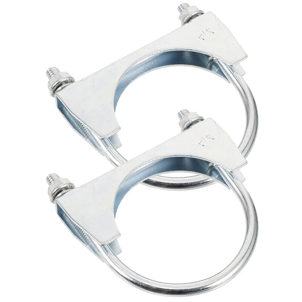 

2pcs Stainless Steel U-Bolt Clamp Universal Pipe Holder Automotive Exhaust Stabilizer Heavy Duty Car Motorcycle Mount System