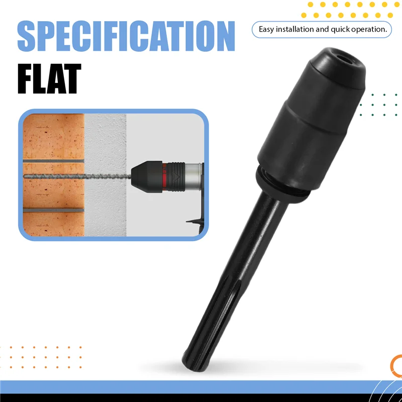 

A7THK-Five-Hole To Four-Hole Conversion Rod Chuck Black Electric Hammer Converter Conversion Rod