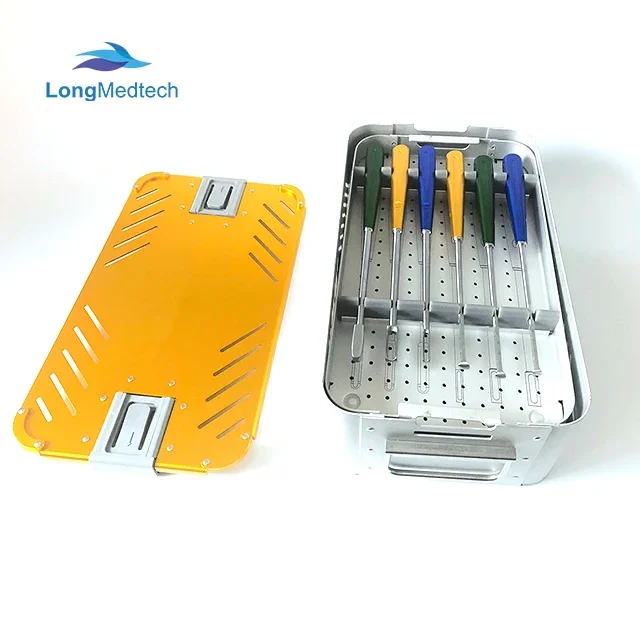 علبة تعقيم جراحية من الفولاذ المقاوم للصدأ صندوق تعقيم صندوق تعقيم