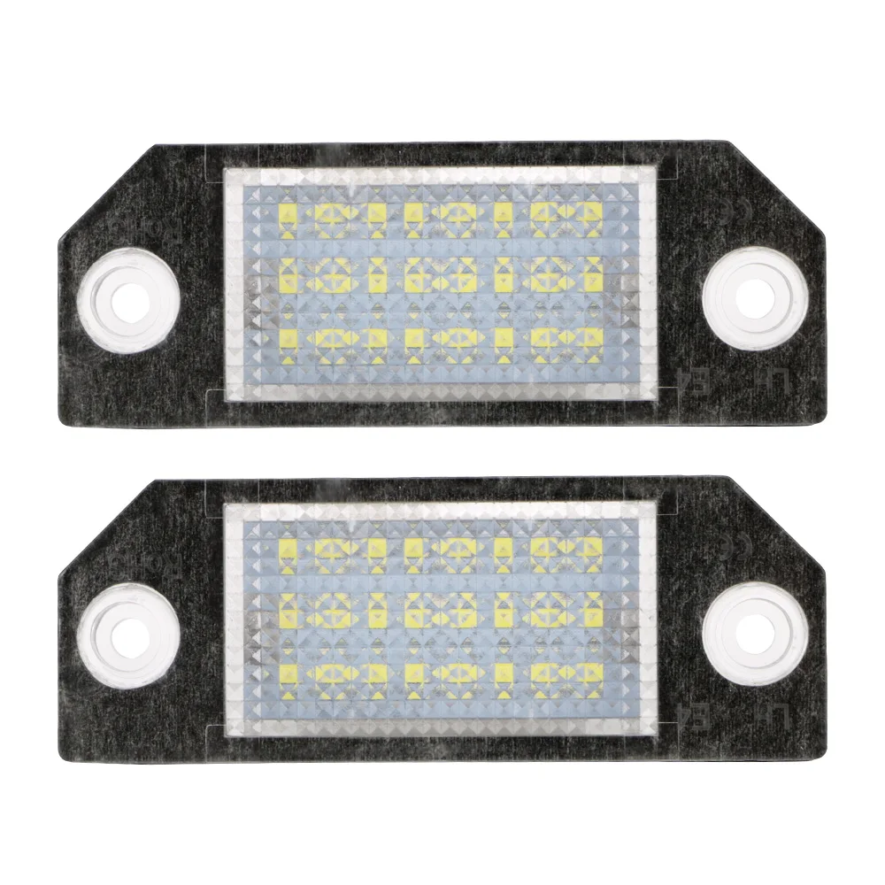 24 LED White Light Car Accessories Lights For Ford Focus C-MAX MK2 03-08 Car Exterior Lighting Car License Plate Lights DC12V