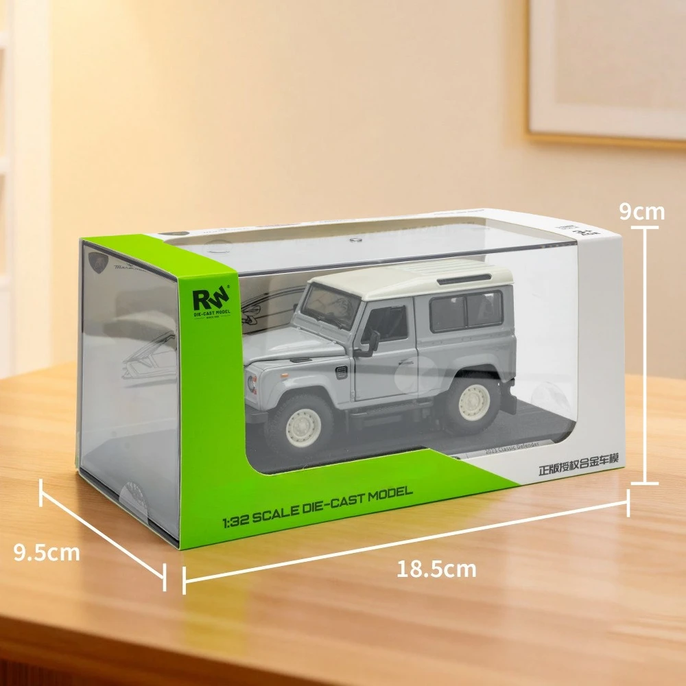 

1:32 2023 Defender Work V8 Islay Edition Simulated alloy car model ornament retro static rich details, fine workmanship