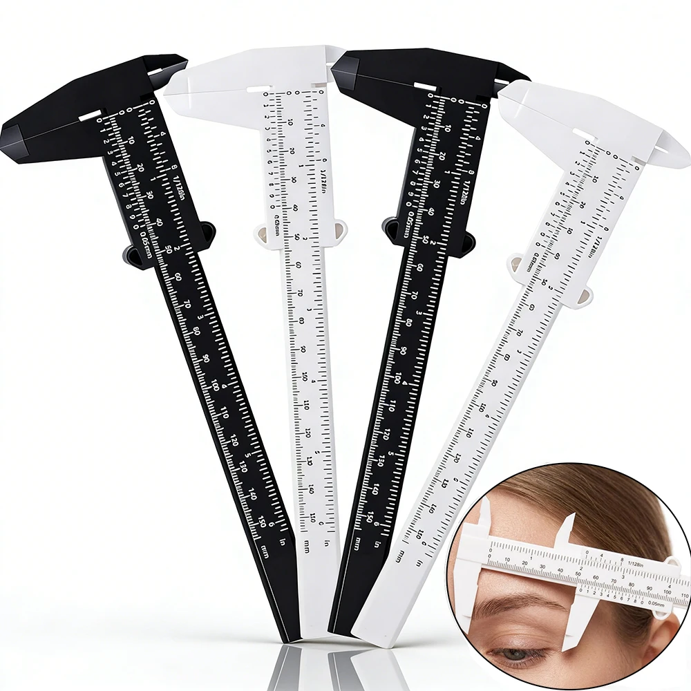 

1/3/5 шт. пластиковые измерительные инструменты для микроблейдинга и татуажа: штангенциркуль-линейка для бровей 150 мм, аксессуары для тату