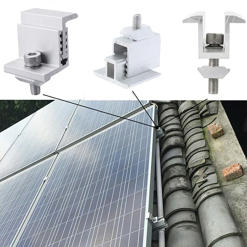 

Solar Panel Bracket Medium/Side Pressure Block Adjustable for 35-50mm Wide Photovoltaic Support Solar System Accessories