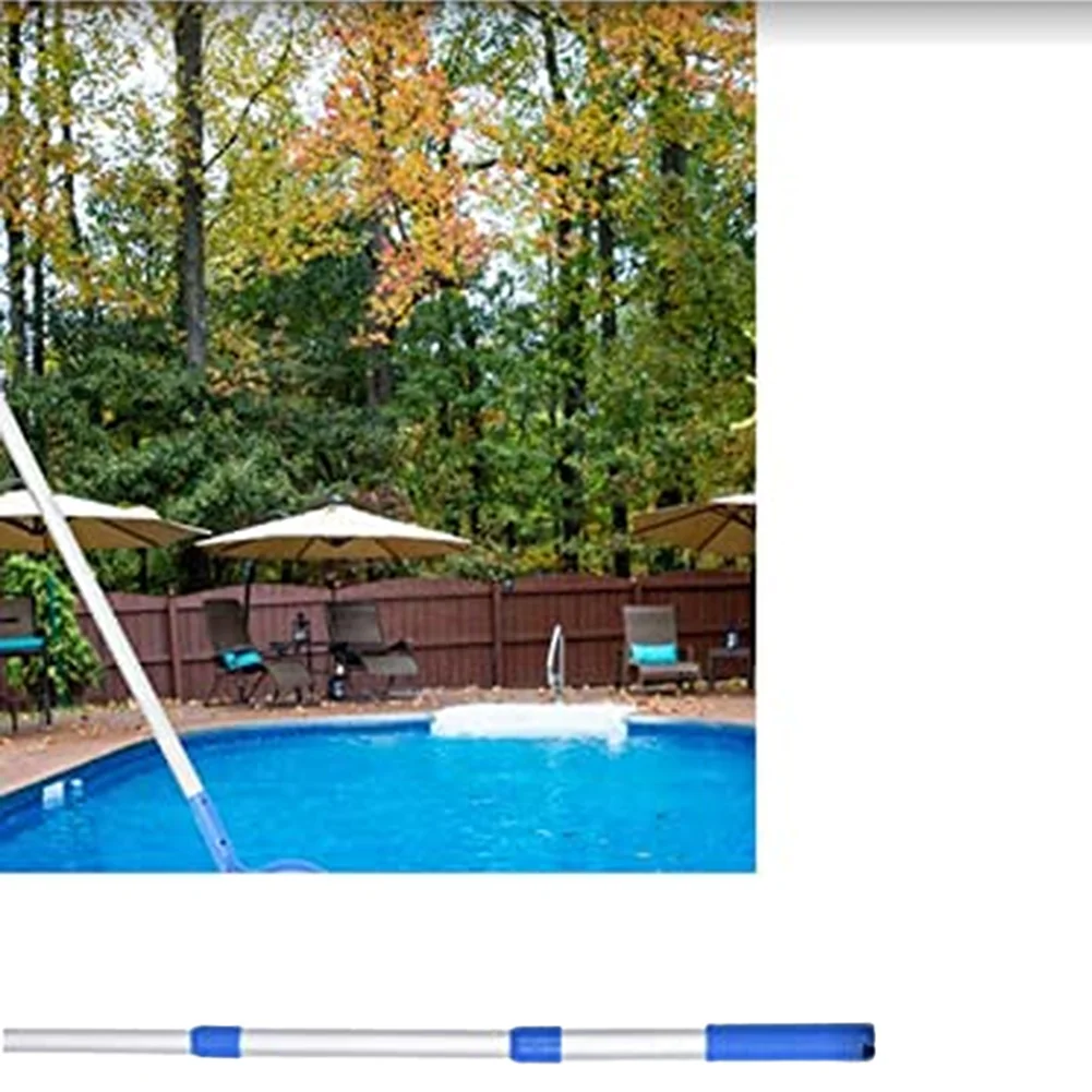 Telescopic Pool Extension Pole Aluminum Material Designed for Compatibility with Common Pool Cleaning Accessories