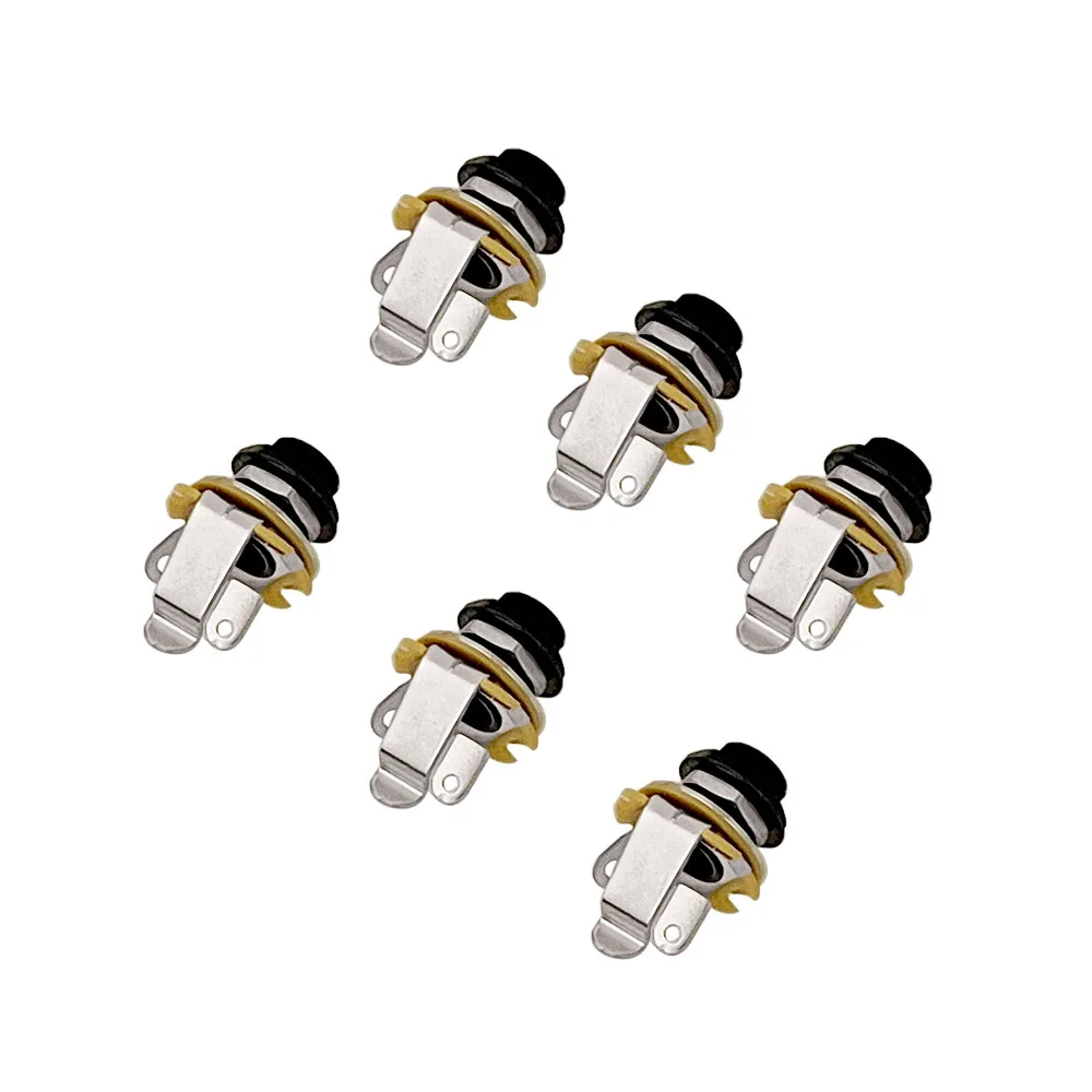 6 stücke Gitarre Stereo Stecker Jack Audio Weibliche 2-Leiter Solder Schweißen Typ Panel Buchse Mono TS Panel Chassis montieren – Detail 2