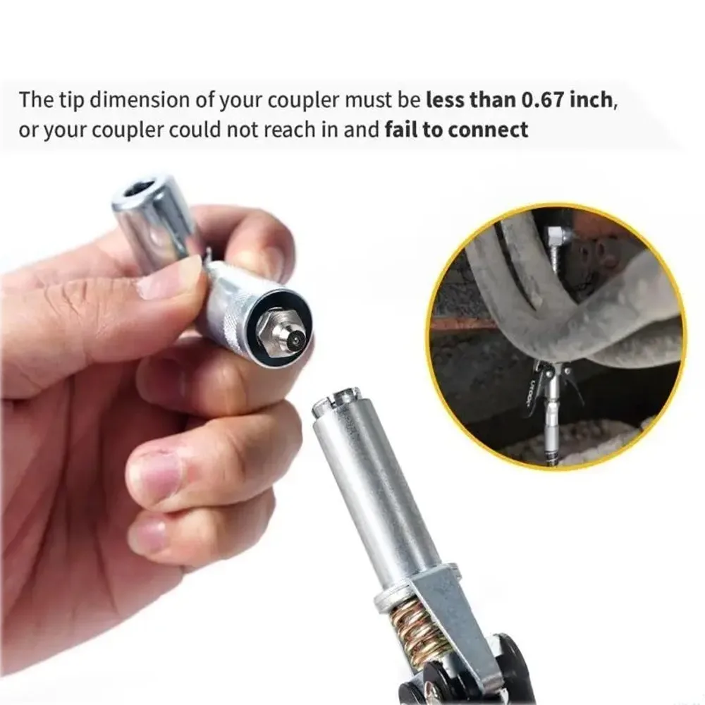 Ensemble de raccords de coupleur de graisse, ensemble de lubrification, injecteurs d'aiguille de graisse coudés, coupleur de pistolet à graisse pour usage mécanique 4 pièces