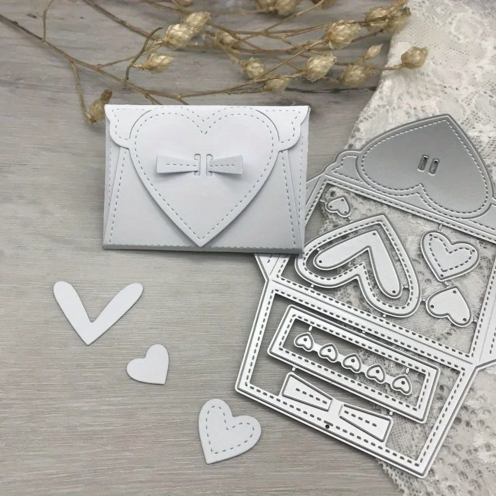 1 Stück neue Metall-Schneidestanzformen, Stanzform, Liebesbriefumschlag-Box-Dekoration, Scrapbook-Papier-Bastelwerkzeug, Stanzschablonen.