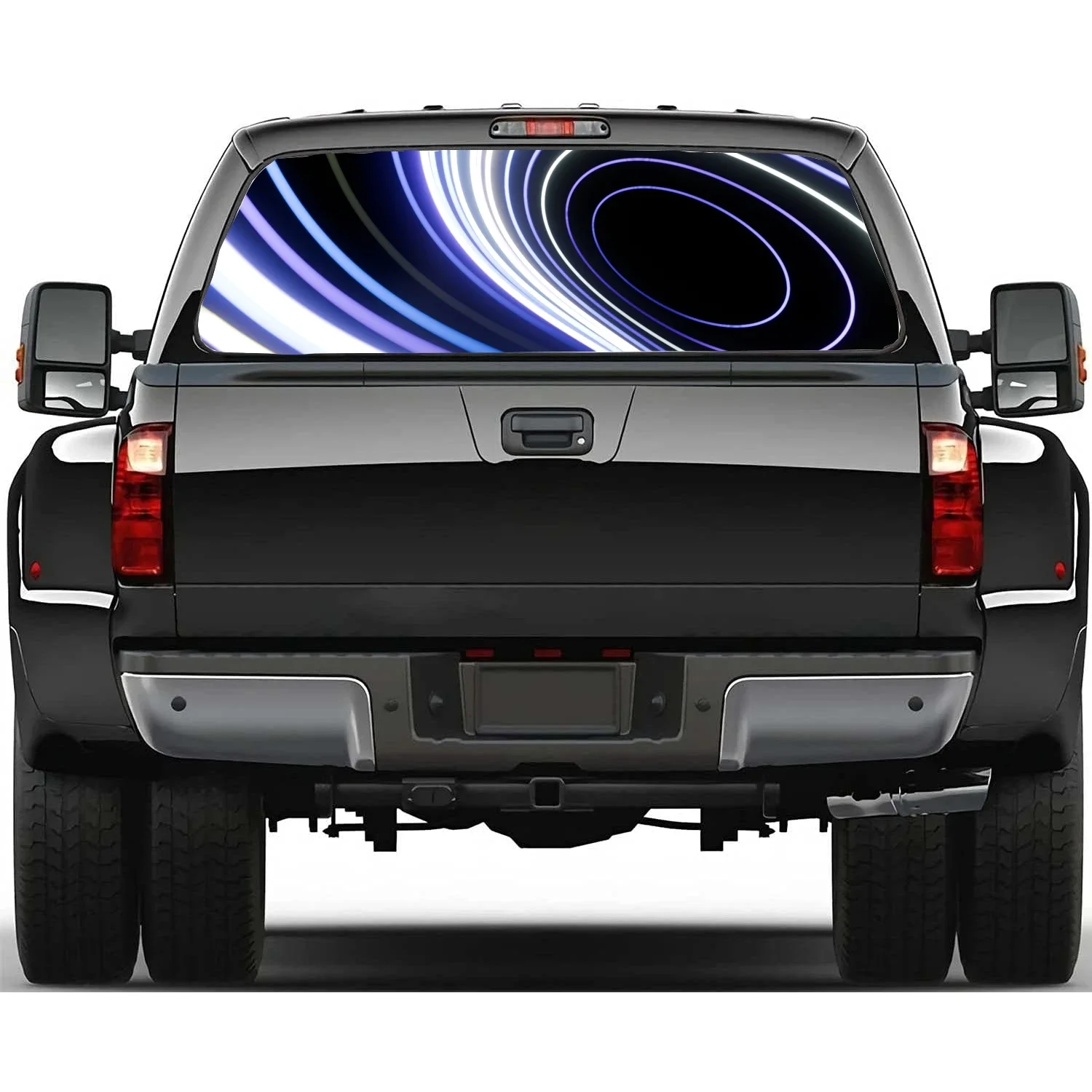 

Abstract Minimalistic 3D Rear Window Decal Fit Pickup,Truck,Car Universal See Through Perforated Back Windows Vinyl Sticker