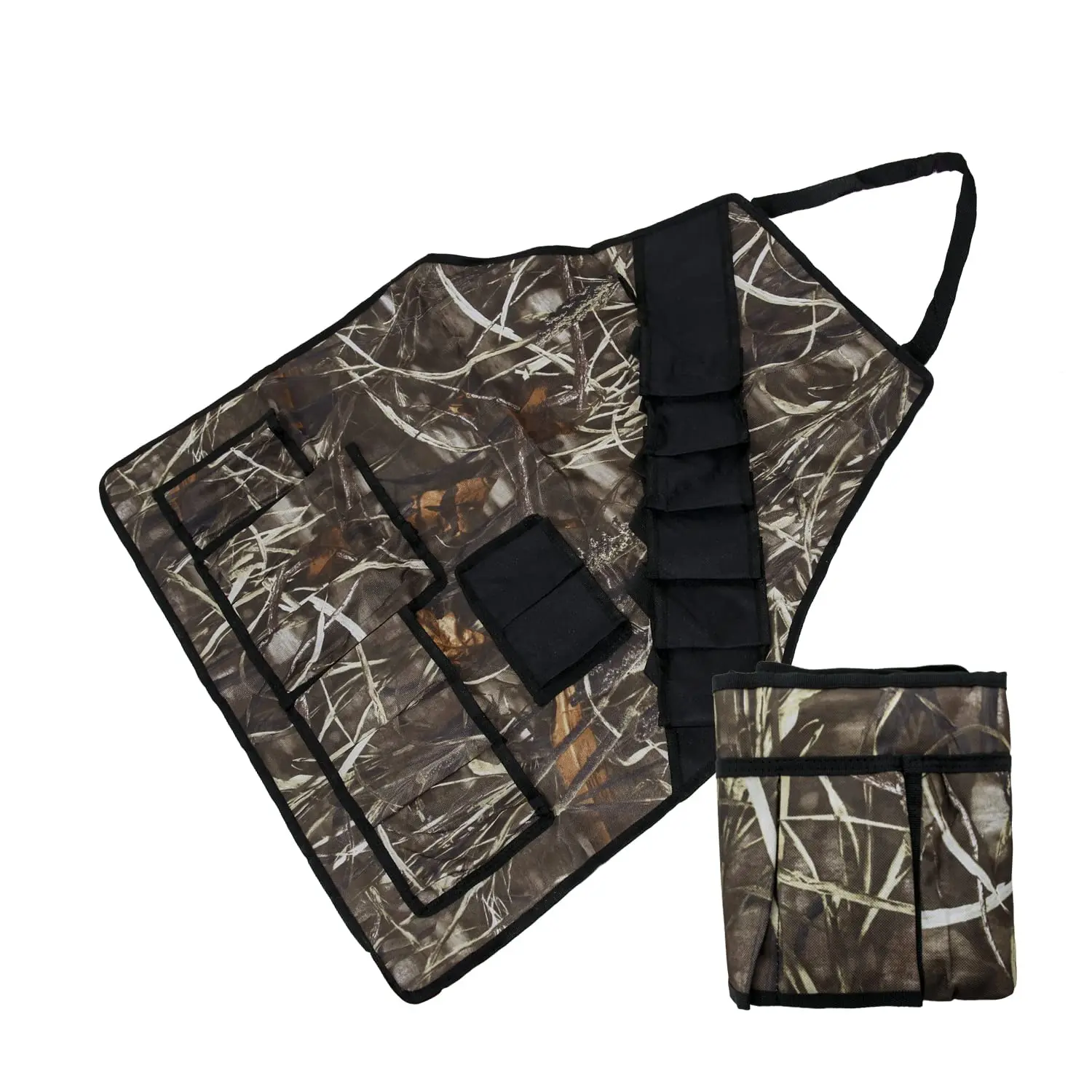

NEW Professional Outdoor Barbecue Apron Camouflage Adjustable Strap Tool Apron with Beer Holder Tool Pockets for Hunting Picnic