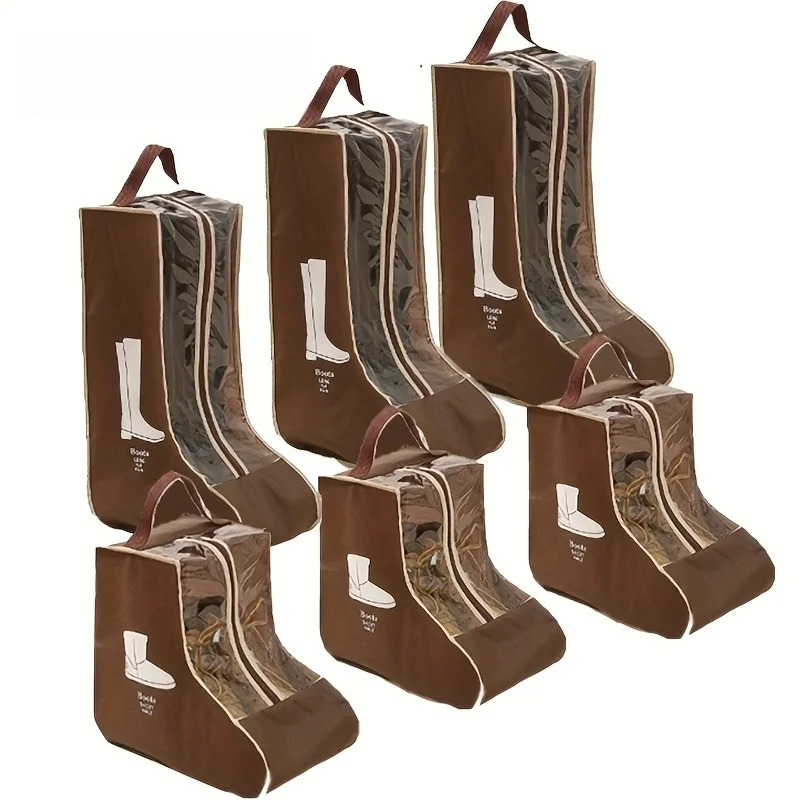 Aufbewahrungstaschen für Stiefel |   3/6Stk |   Vliesstoff |   Staub- und wasserdicht |   Zuhause und Reisen |   mit Griffen