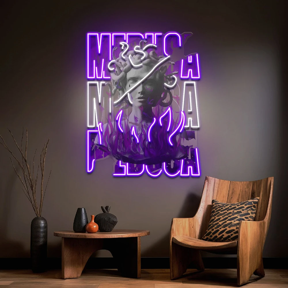 Neon Sign Custom Statue Art LED Neon Light Bedroom Living Room Home Decor Wall Art Decoration Aesthetic Night Lights Lamp