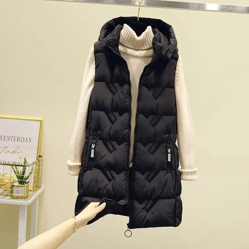 New Autumn Winter Hot Selling Women'S Fashion Casual Female Warm Vest Outerwear Hooded  Waistcoat Ladies  Jacket R165