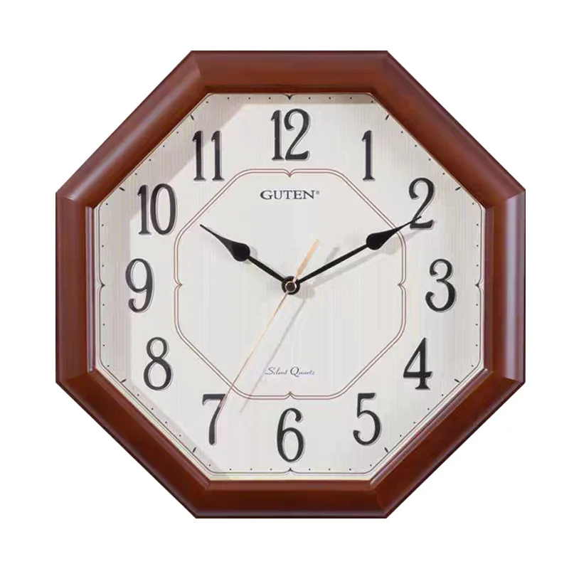 CX Jinzhongbao octagonal wall clock living room Chinese retro gossip silent clock
