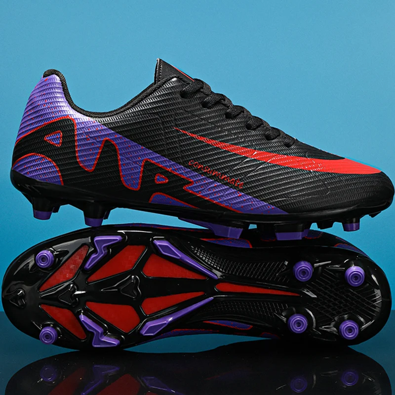 Botas de fútbol para hombre, zapatos deportivos de corte bajo resistentes al desgaste populares, zapatos de fútbol de entrenamiento antideslizantes transpirables de alta calidad para hombre