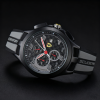 2025 Men's Luxury Business Chronograph Watch Silicone Strap For Ferrari F430 Roma Spider SF90 F80 F4 LaFerrari Amalfi Accessory