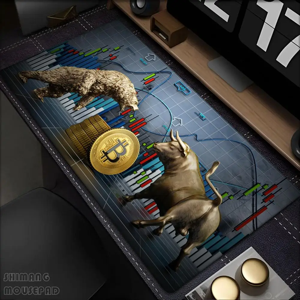 Chart Pattern Mouse Pad for Stock Market, Forex, Bitcoin, Trader Desk Pad, Investor Gift, Candlestick Pattern Art Mouse Pad